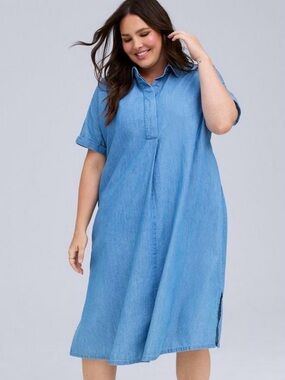 Torrid - Chambray Dolman Dress